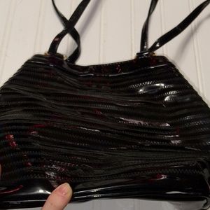 Tiannl black vinyl bag